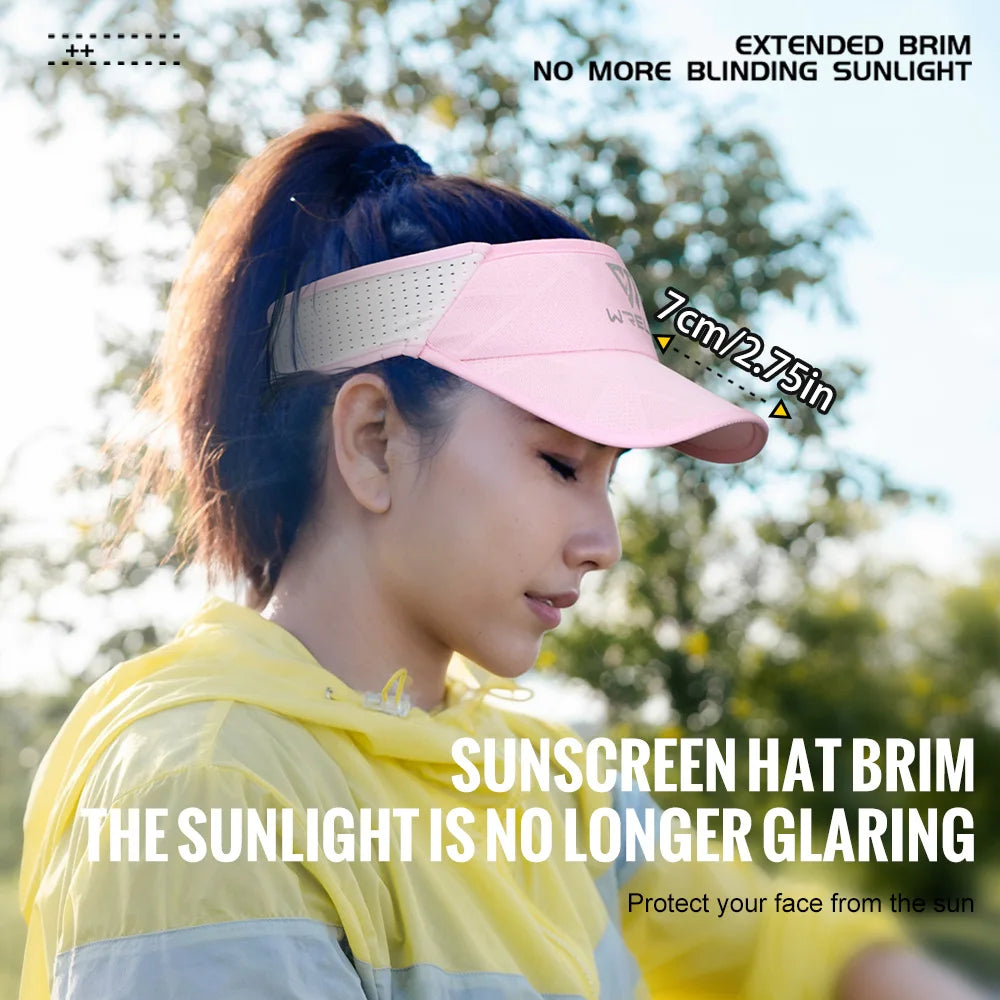 WRELS Lightweight Cooling Sports Visor – UV Protection Hat for Running, Tennis, and Golf