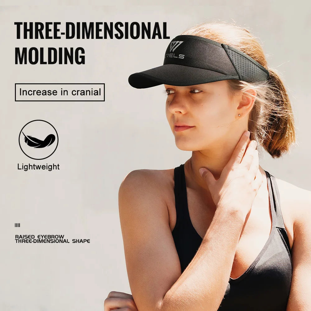 WRELS Lightweight Cooling Sports Visor – UV Protection Hat for Running, Tennis, and Golf