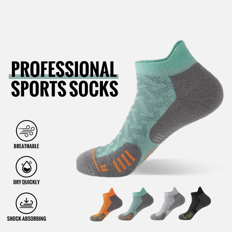 WRELS Marathon Running Socks – Compression, Cushioned, Breathable Sports Socks