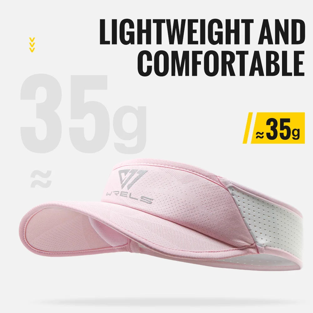 WRELS Lightweight Cooling Sports Visor – UV Protection Hat for Running, Tennis, and Golf