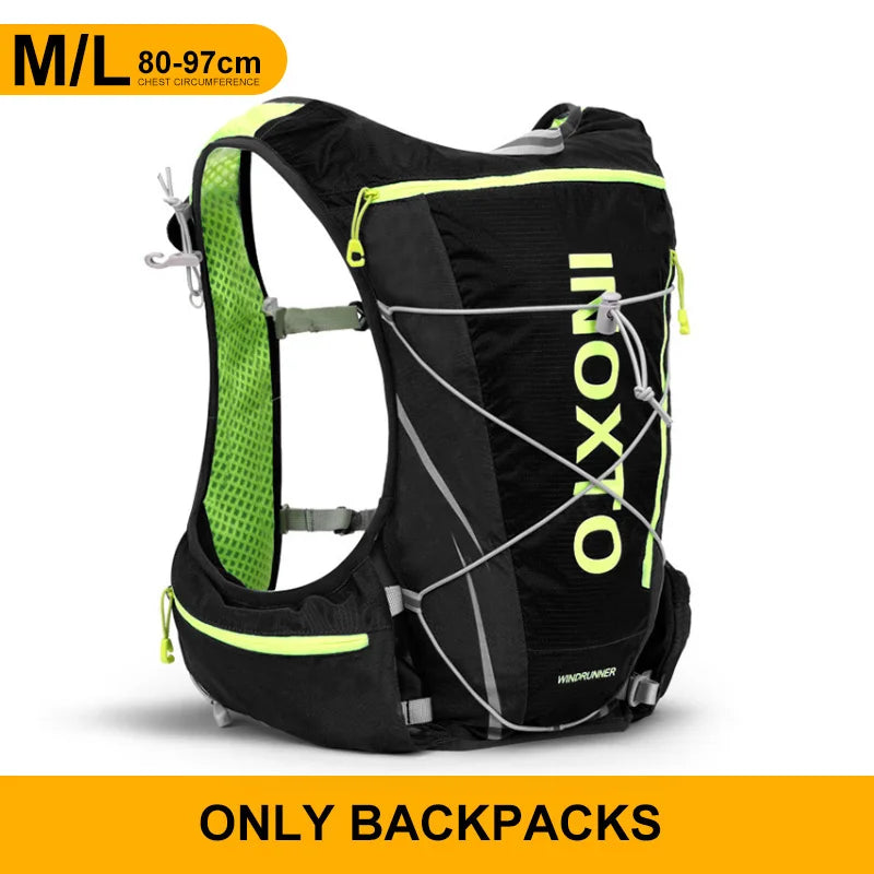 8L Hydration Running Vest Backpack with 1.5L Water Bladder & 500ml Bottles