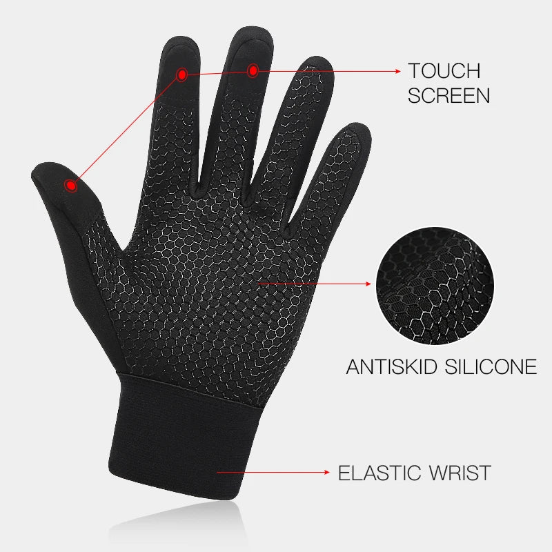 Winter Touch Screen Running and Cycling Gloves for Men and Women, Windproof, Warm