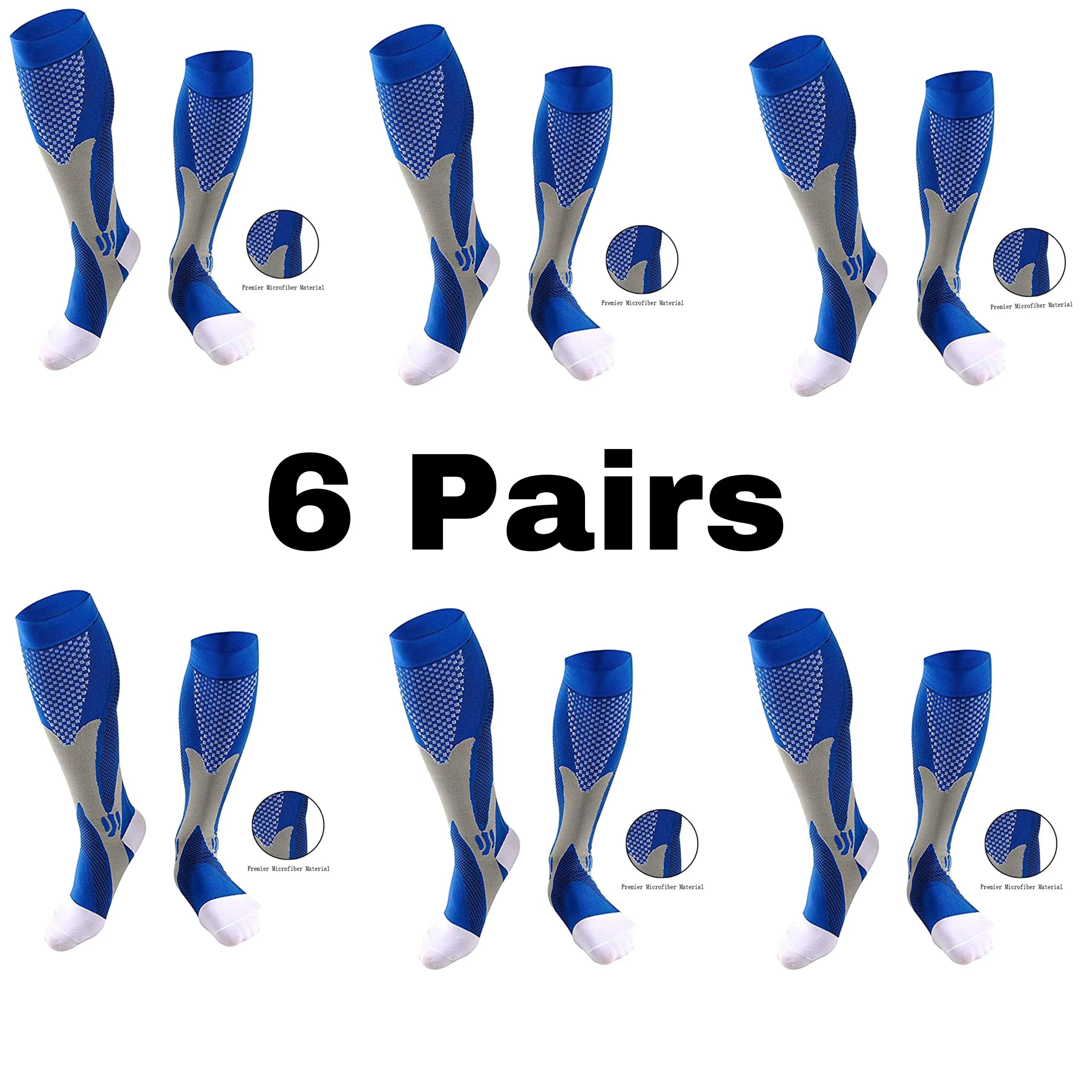Men's Compression Socks for Running, Travel, Varicose Veins & Recovery, Breathable Support Stockings