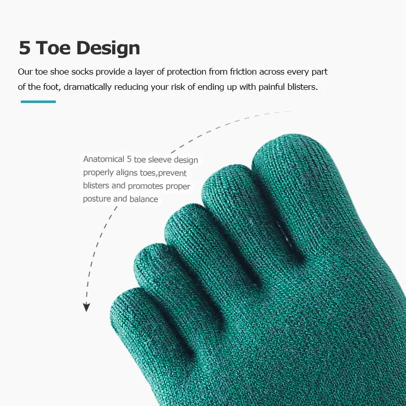 AONIJIE E4110 Lightweight Five-Toe Running Socks Low Cut Quarter Athletic Socks