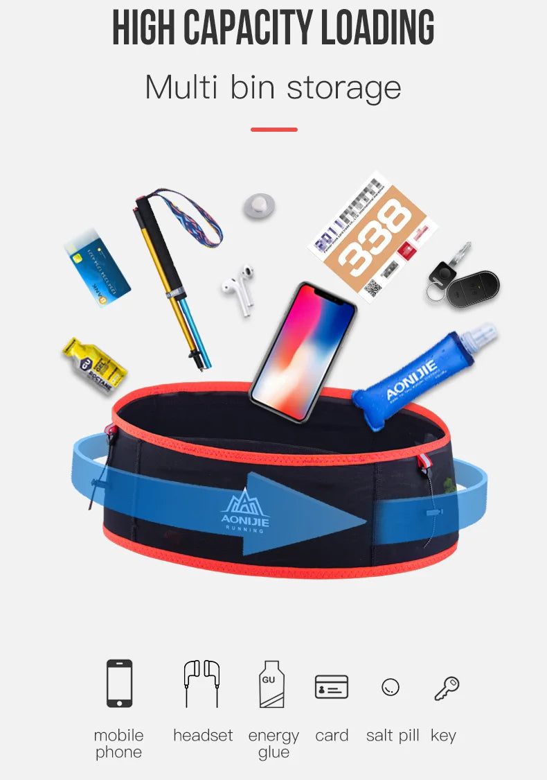 AONIJIE W938S Slim Running Waist Belt Pack Hydration Travel Gym Fitness Bag