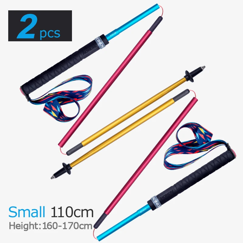2pcs Z-Pole Carbon Fiber Folding Trekking Poles | Ultralight Quick Lock Hiking and Trail Running