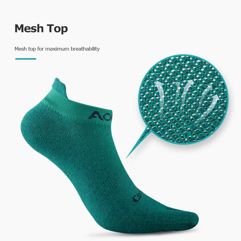 AONIJIE E4110 Lightweight Five-Toe Running Socks Low Cut Quarter Athletic Socks