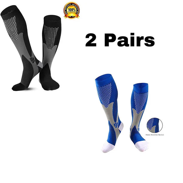 Men's Compression Socks for Running, Travel, Varicose Veins & Recovery, Breathable Support Stockings