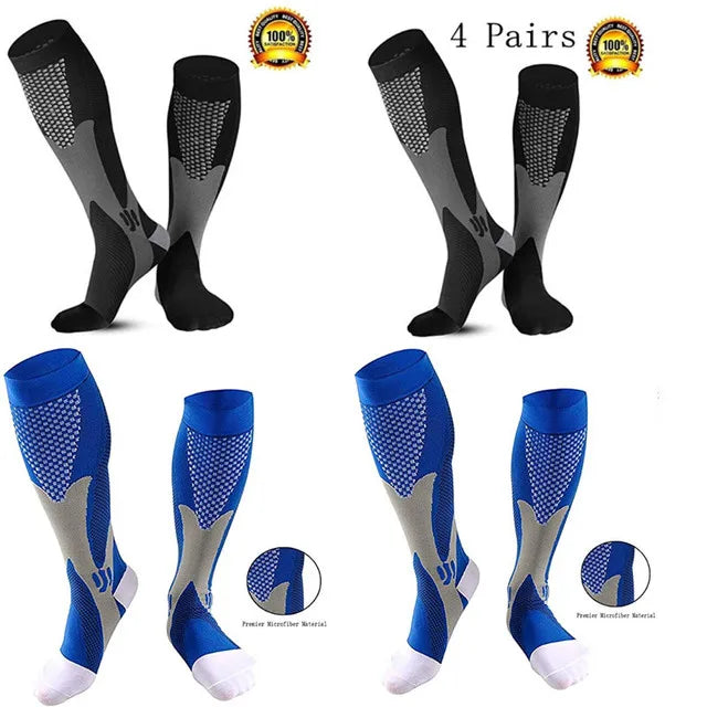 Men's Compression Socks for Running, Travel, Varicose Veins & Recovery, Breathable Support Stockings