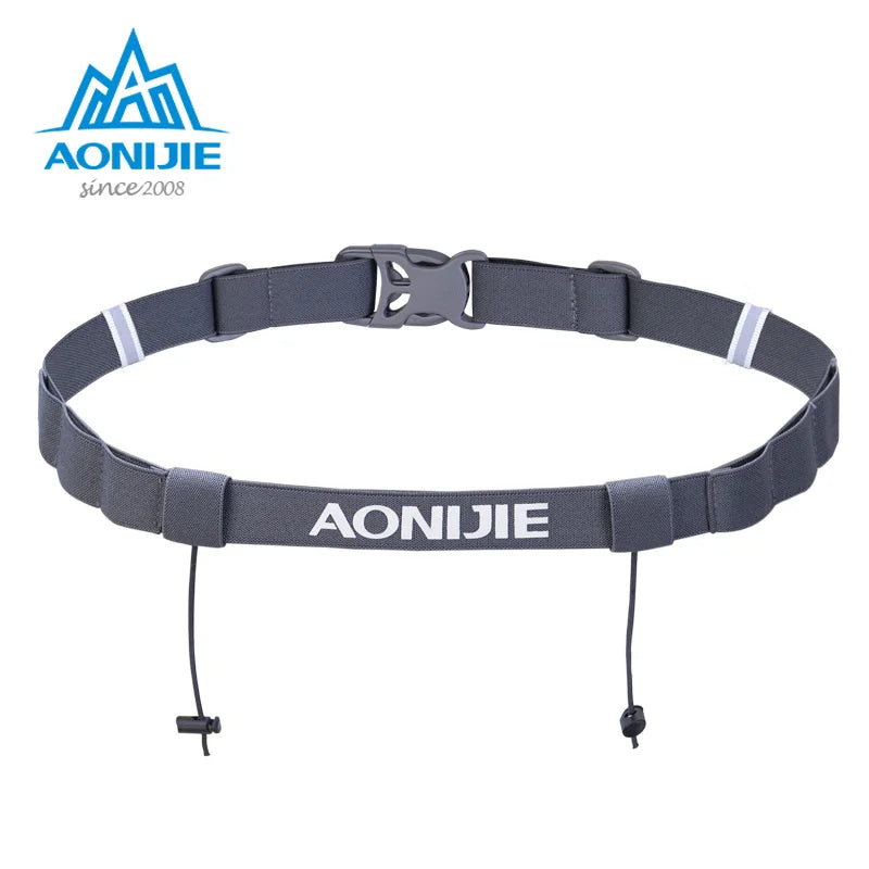 E4050 Race Number Belt with Gel Loops | Reflective Running Belt for Marathon, Triathlon & Trail