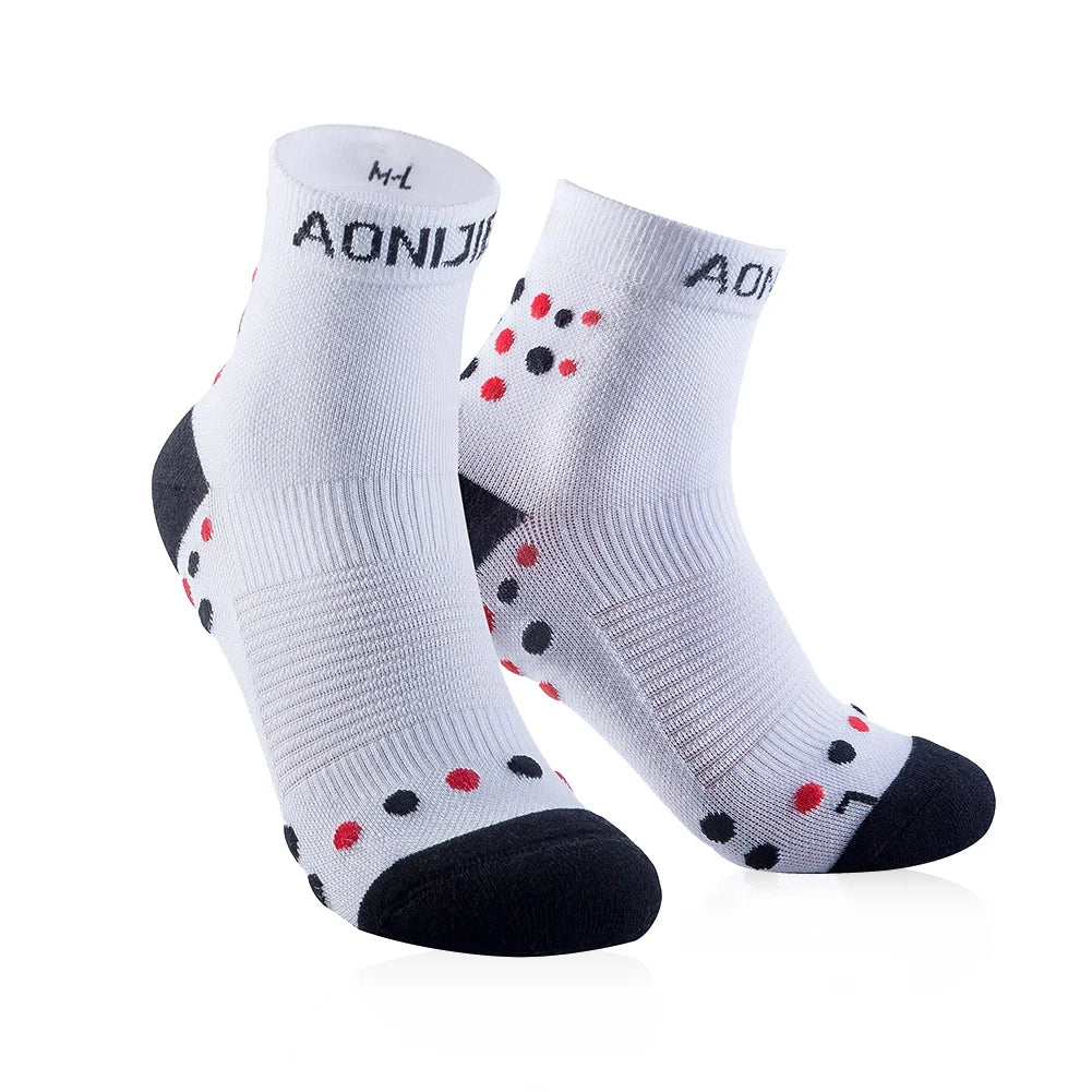AONIJIE E4092 Performance Running Compression Socks Quarter Cushion Athletic Cycling
