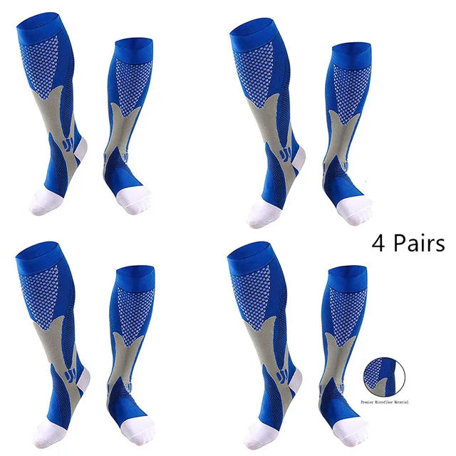 Men's Compression Socks for Running, Travel, Varicose Veins & Recovery, Breathable Support Stockings