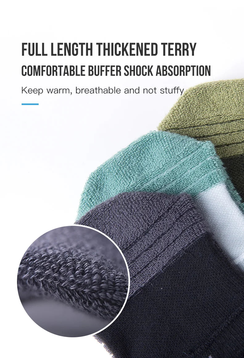 AONIJIE Five-Toe Running Socks Quarter Athletic Toe Socks with Thick Cushion