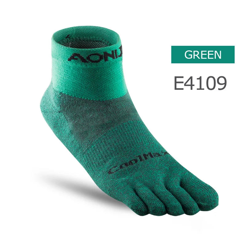 AONIJIE E4110 Lightweight Five-Toe Running Socks Low Cut Quarter Athletic Socks