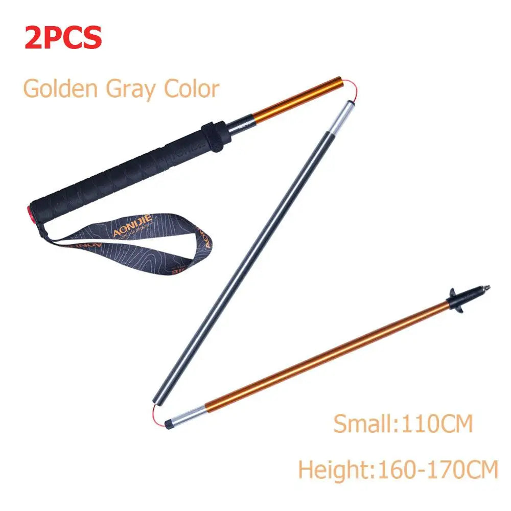 2pcs Z-Pole Carbon Fiber Folding Trekking Poles | Ultralight Quick Lock Hiking and Trail Running