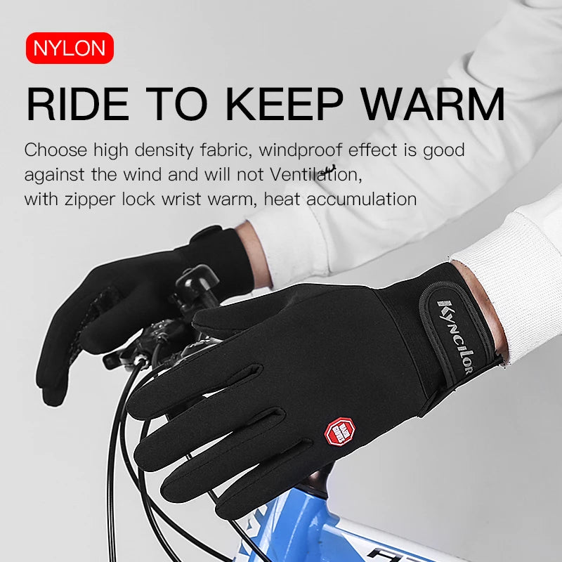 Winter Touch Screen Running and Cycling Gloves for Men and Women, Windproof, Warm