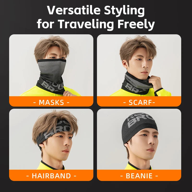 Winter Thermal Bike and Running Balaclava Mask with Full Face Protection, Windproof Headgear