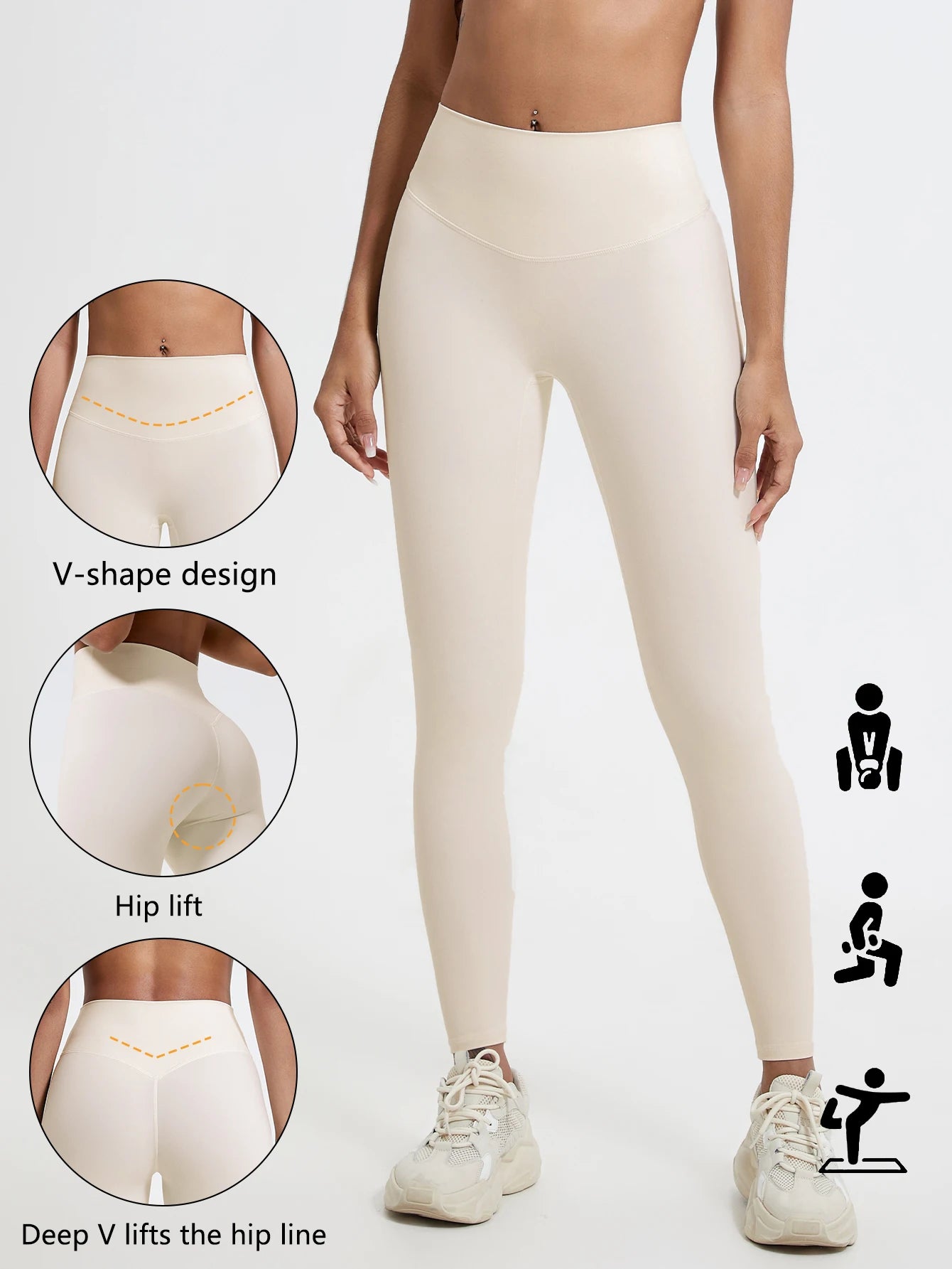 HEARUISAVY High Waist Gym Leggings Quick Dry Compression Yoga Pants Women
