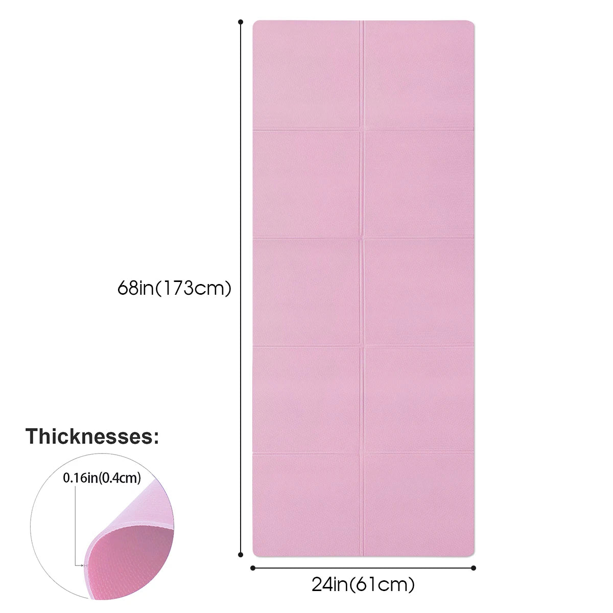 4mm Thick EVA Yoga Mat – Non-Slip Fitness Mat for Yoga, Pilates & Home Workouts
