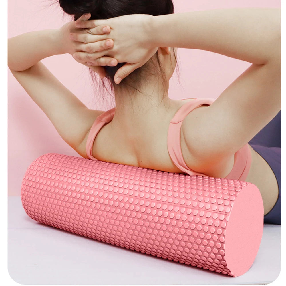 BBSWIM EVA Foam Yoga Roller – 29.7cm Hexagonal Pilates Cylinder for Home Workouts