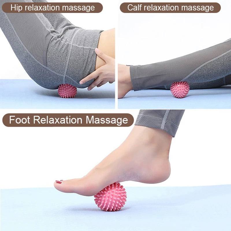Spiky Foot Massage Ball for Plantar Fasciitis and Muscle Relief| PVC Trigger Point Therapy Ball
