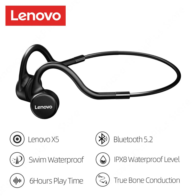 LENOVO X3 Pro Bone Conduction Bluetooth 5.3 Earphones with Mic & Waterproof Design