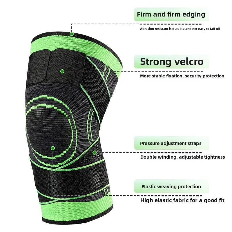 2-Pack Knee Compression Sleeves with Adjustable Straps | Support for Running and Sports