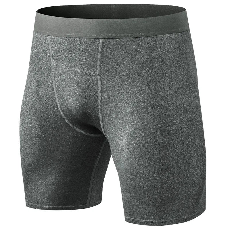 KHADGAR Men’s Compression Running Shorts – Quick-Dry Sports Tights with Pocket