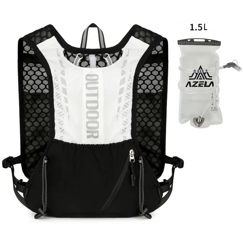 Trail Running Hydration Vest, Lightweight Cycling and Hiking Backpack with Reflective Design