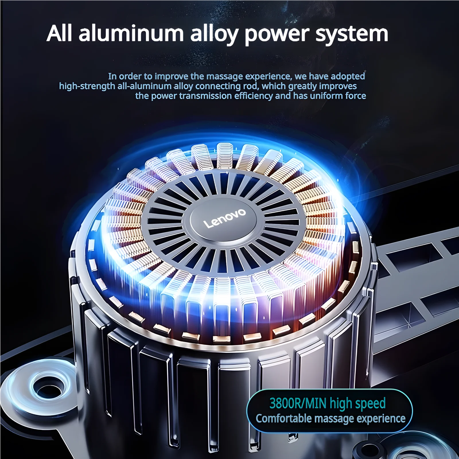 Lenovo Fascia Massage Gun | LED Touchscreen Deep Tissue Muscle Massager, Full-Body Recovery & Relief