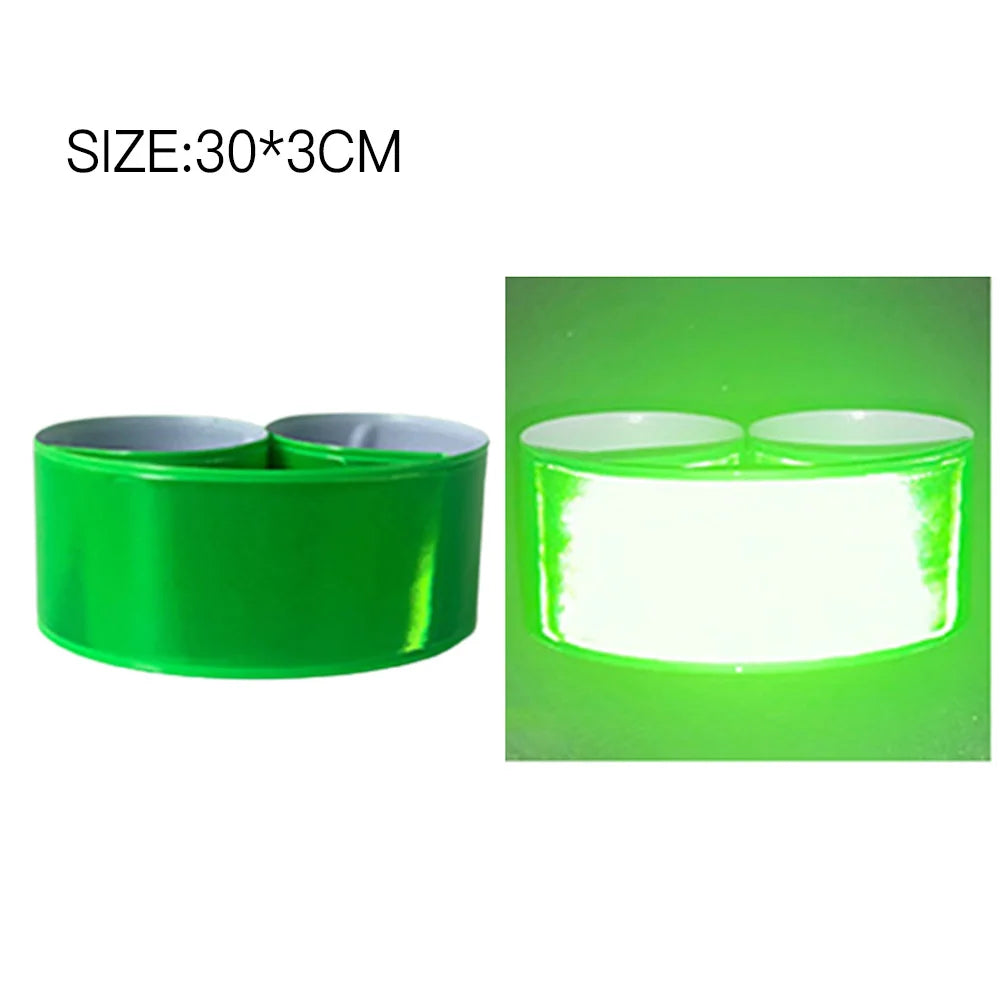 Reflective Slap Band Wristband Safety Armband for Night Running Cycling