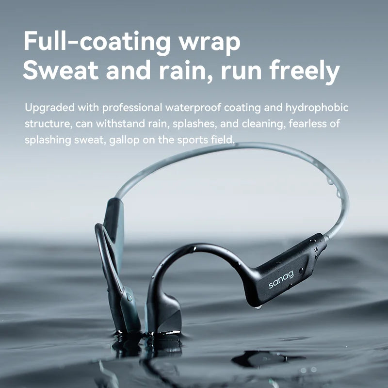 SANAG B22S True Bone Conduction Earphones Open Ear Wireless Sport Headphones HiFi Bass