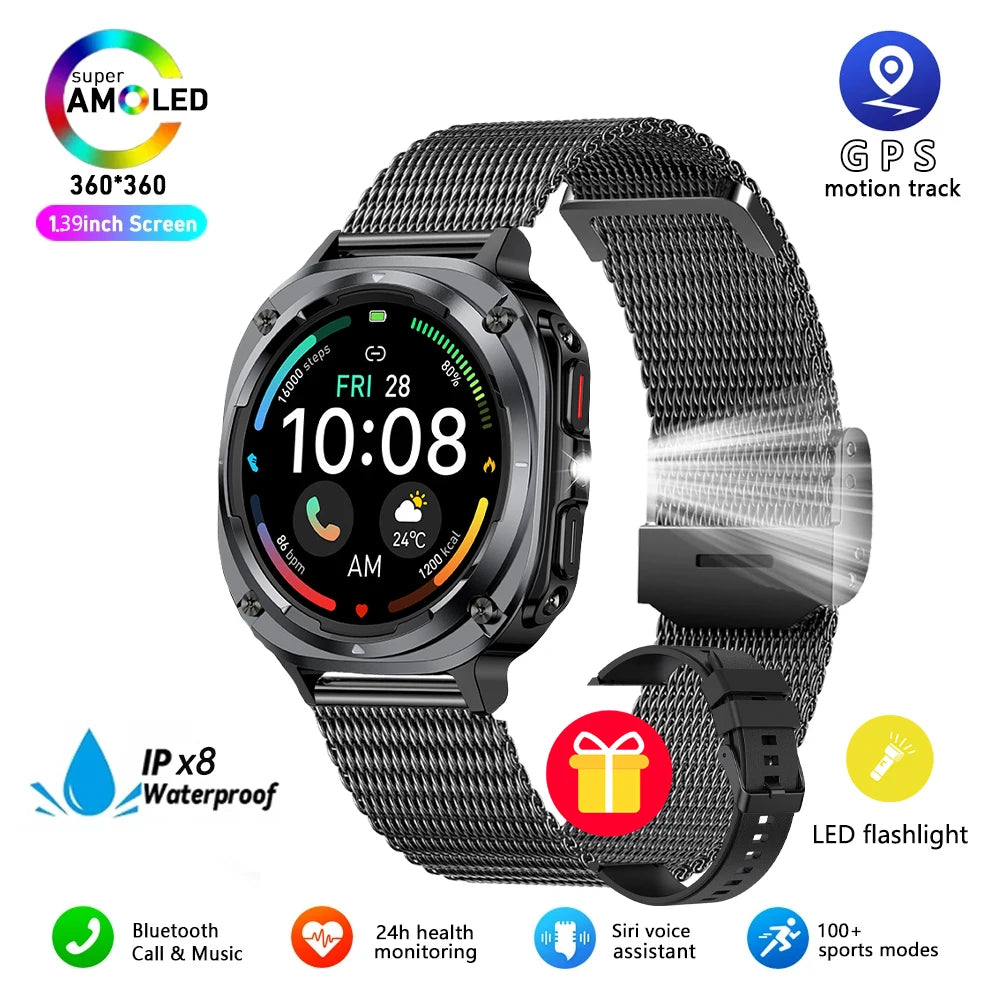 GEJIAN New Watch 7 Ultra Smart Watch with Heart & Sleep Monitoring, GPS, Voice Call