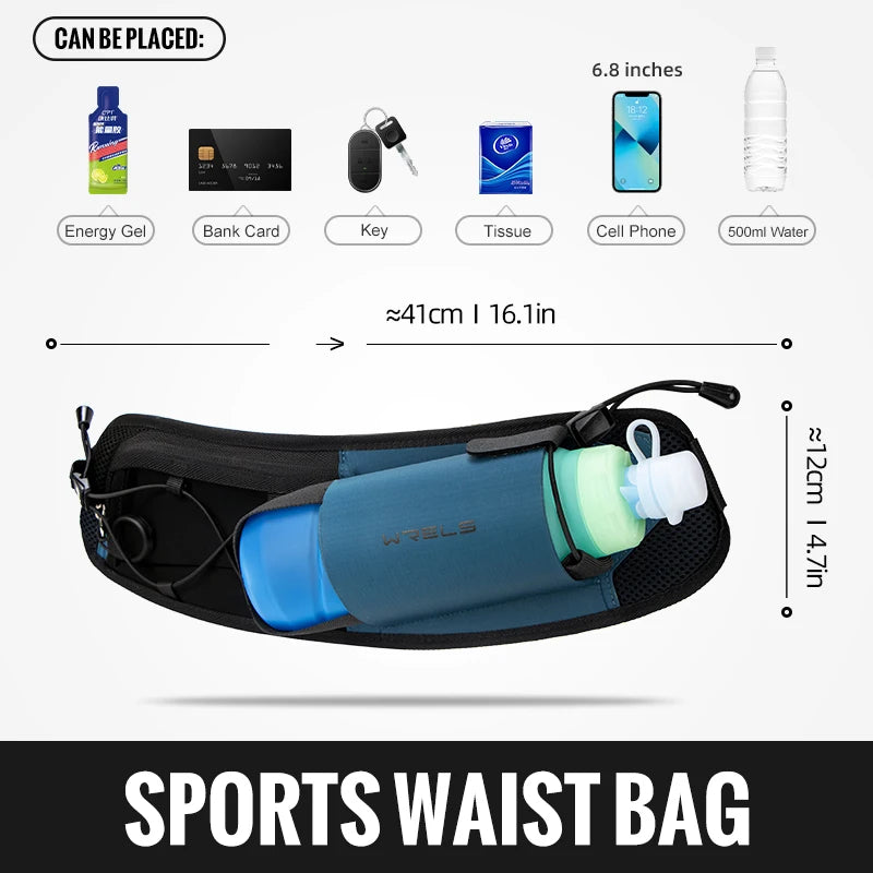 Running Waist Bag – Dual Pocket Trail Belt for Phone, Water Bottle & Essentials | WRELS
