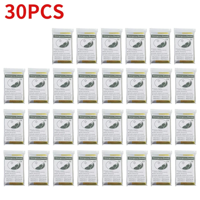 Outdoor Emergency Survival Blanket Gold-Silver Thermal Foil 130 × 210cm