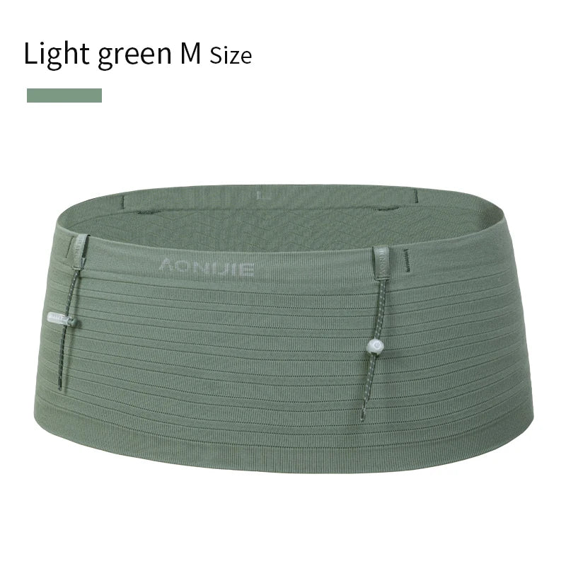 AONIJIE W8116 Woven Elastic Sports Waist Bag – Lightweight Race Number Belt for Running & Triathlon