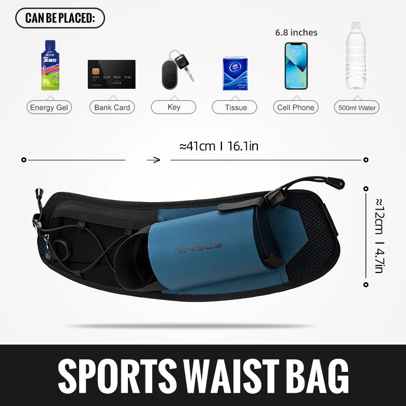 Running Waist Bag – Dual Pocket Trail Belt for Phone, Water Bottle & Essentials | WRELS