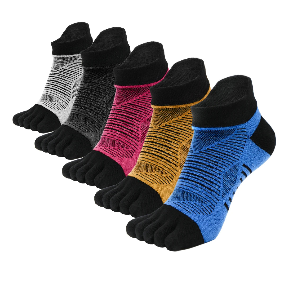 WRELS Five Finger Toe Socks Breathable COOLMAX Running Cycling Sports