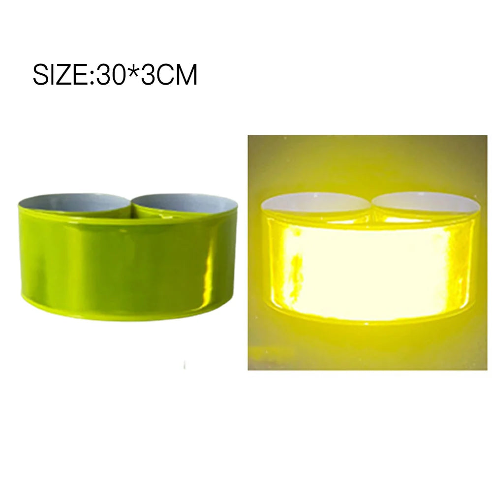 Reflective Slap Band Wristband Safety Armband for Night Running Cycling
