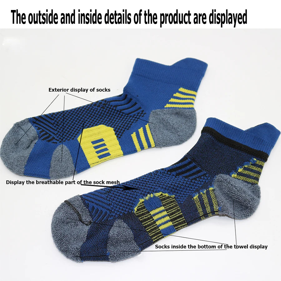 3-Pair Sports Socks – Non-Slip, Quick-Dry Training Socks for Running & Basketball