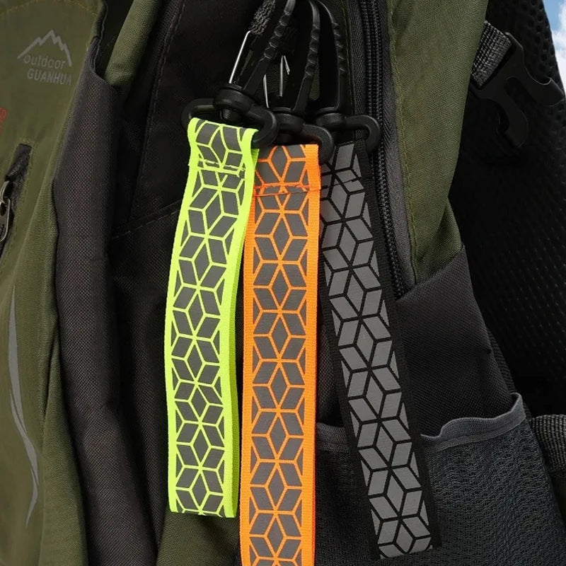 Reflective Safety Strap Keychain 2PCS Quick Release Night Running Cycling
