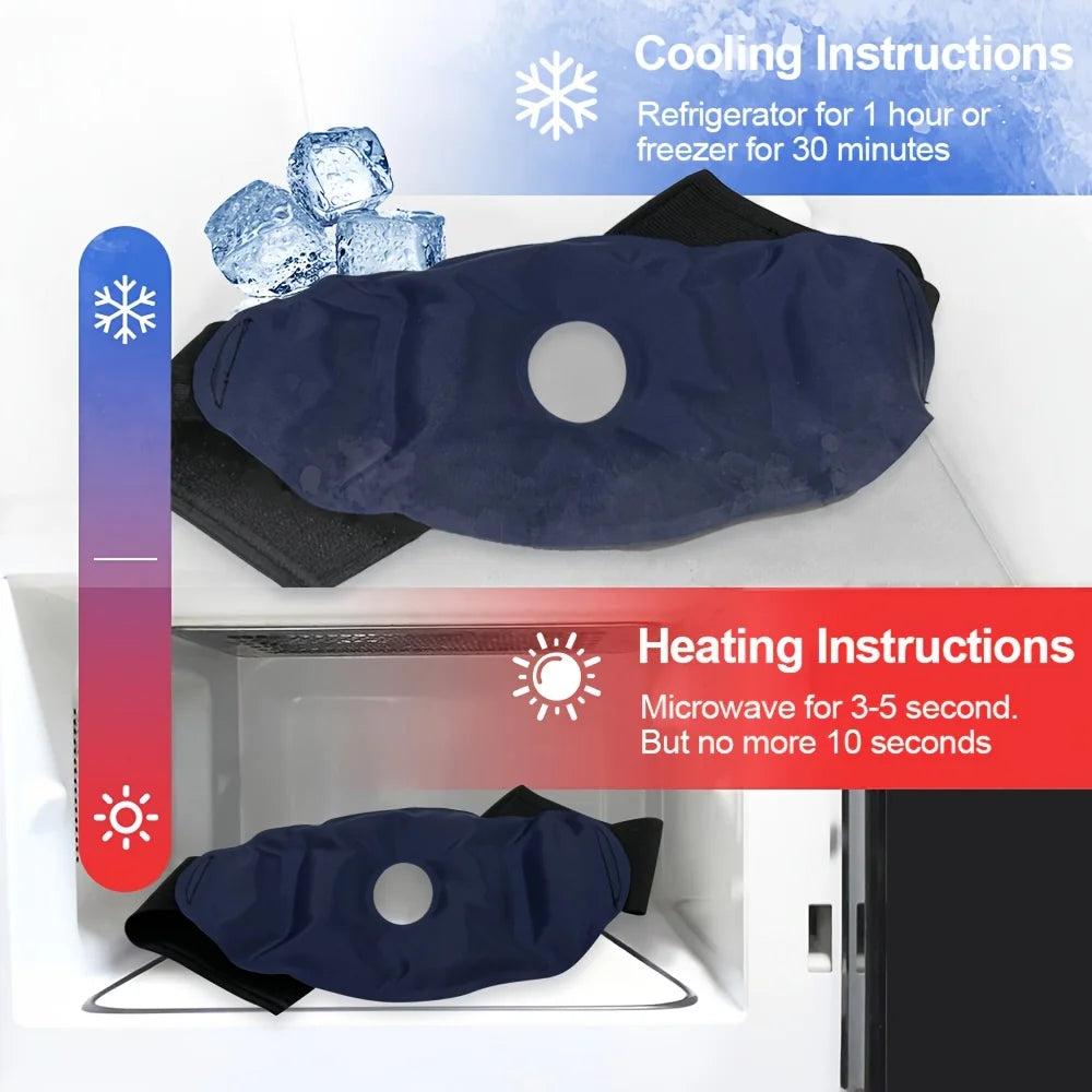 Reusable Knee Ice Pack Wrap Adjustable Cold Therapy Gel Pad