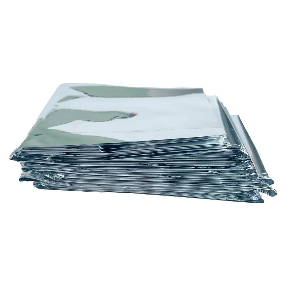 RHINO RESCUE Emergency Thermal Blankets 10 Pack Mylar Space Survival Blanket 1.6 × 2.1m