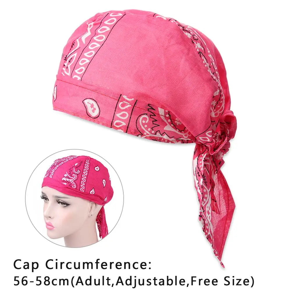 Quick-Dry Cotton Pirate Hat Bandana for Men & Women Outdoor Sports