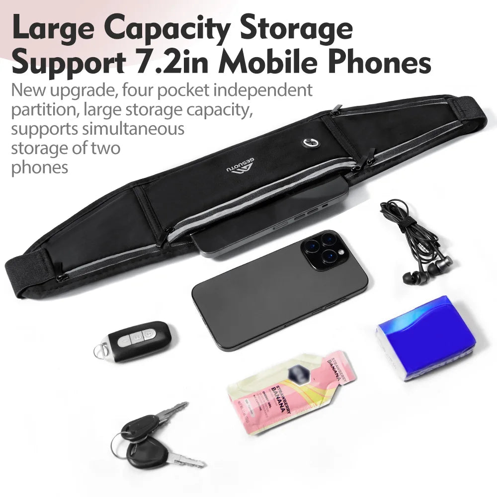 NEWBOLER Professional Running Waist Bag – Lightweight Sports Belt Pouch