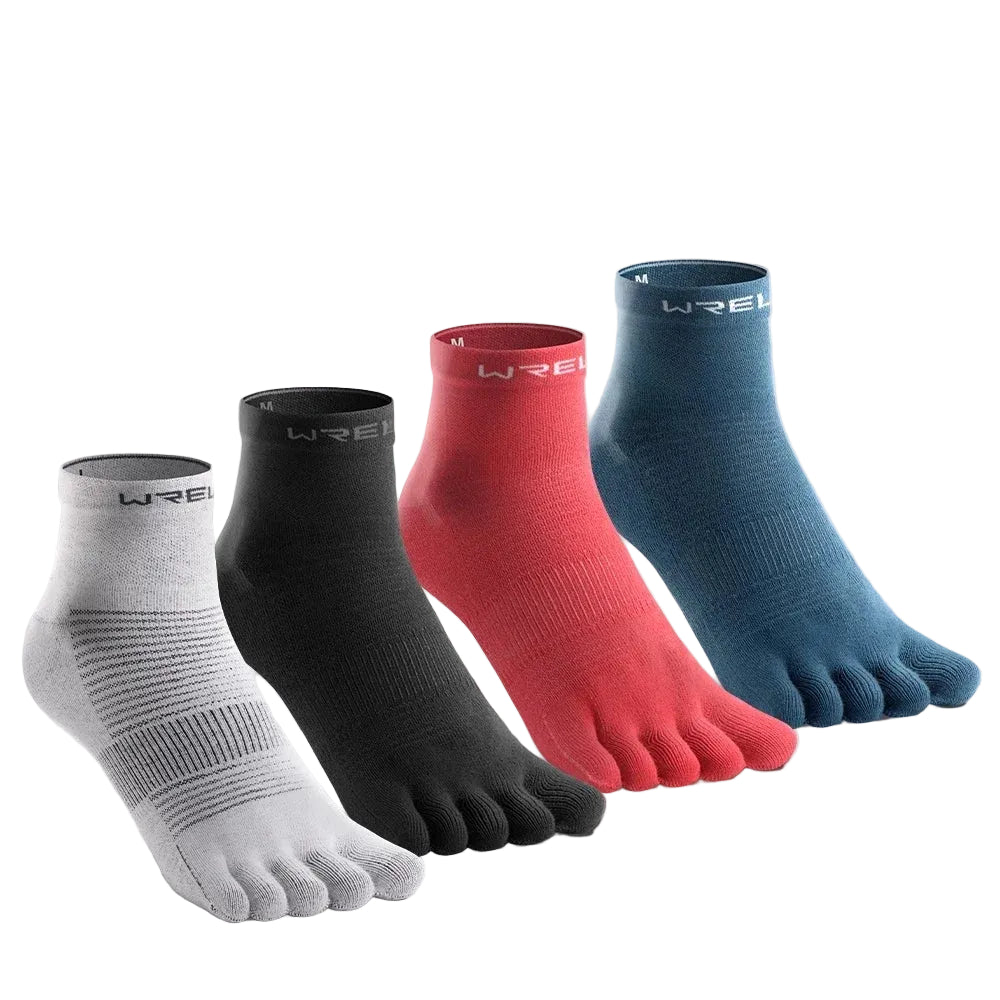 WRELS Five Toe Running Socks COOLMAX Quick Dry Anti Blister Sports Unisex