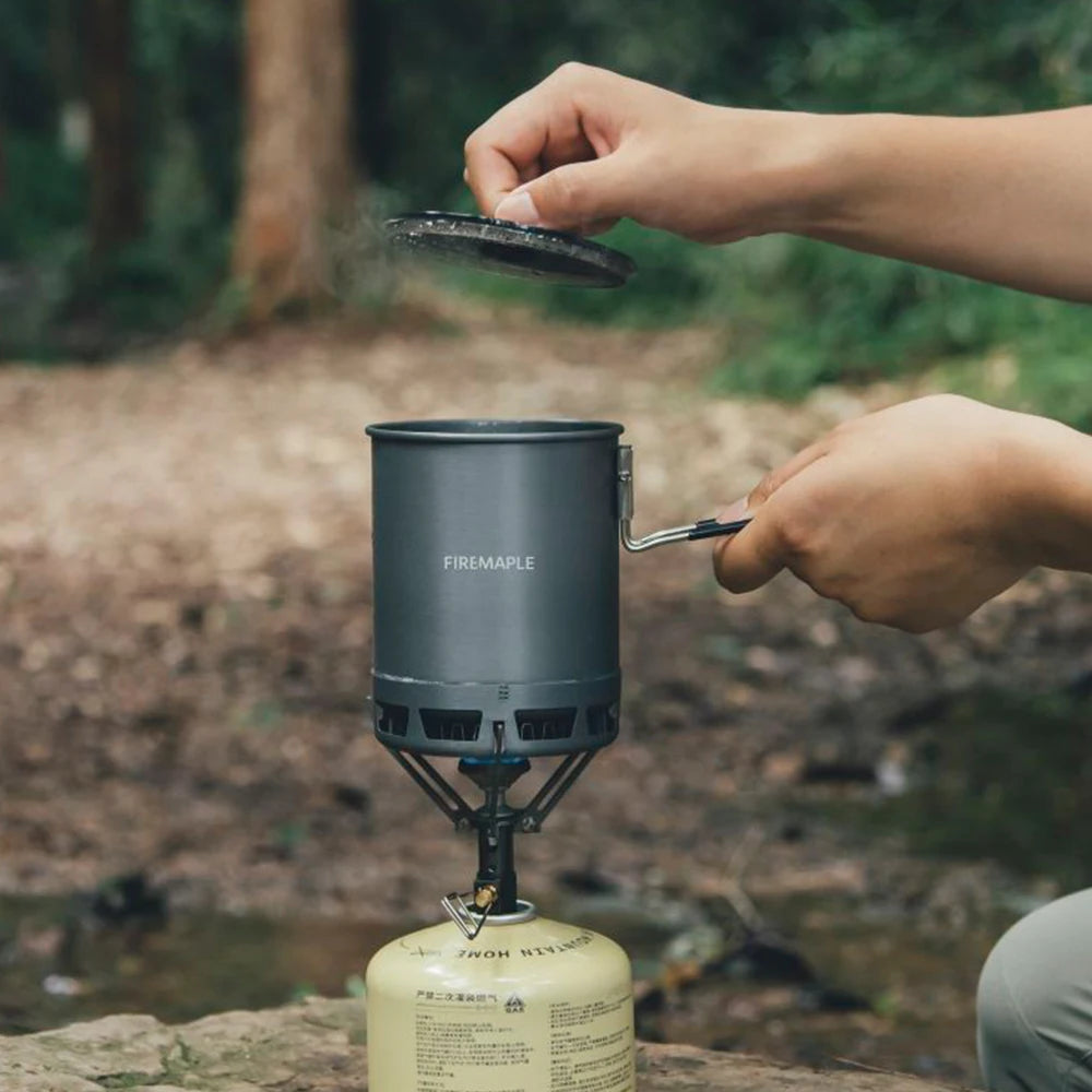 FIRE-MAPLE G3 Petrel Ultralight 600ml Heat Exchanger Camping Pot with Neoprene Sleeve