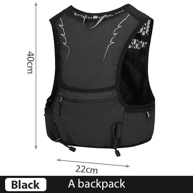 NEWBOLER 10L Lightweight Running Hydration Backpack with 2L Bladder & Soft Bottle