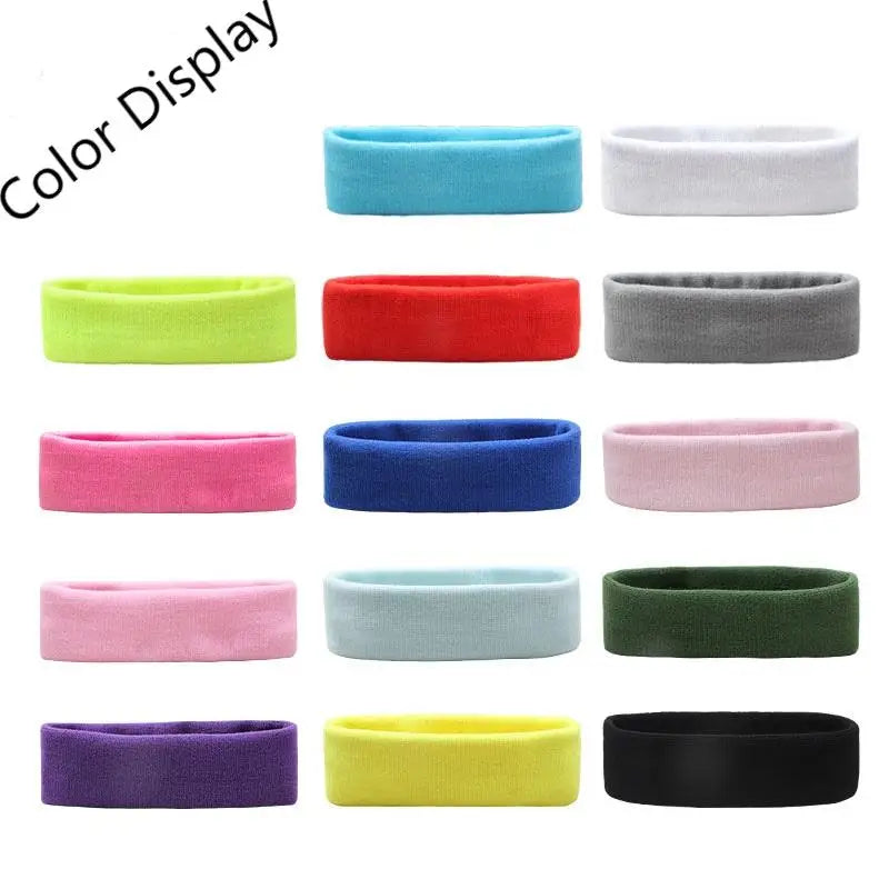 VIVIDSUN Solid Colour Sports Headband – High Elasticity & Sweat-Absorbing Workout Band