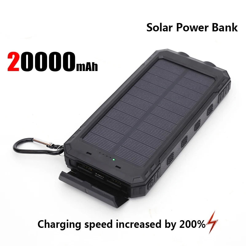 ONEPLUS 50000mAh Solar Power Bank – Fast Charge, LED Light, Outdoor USB Battery Charger